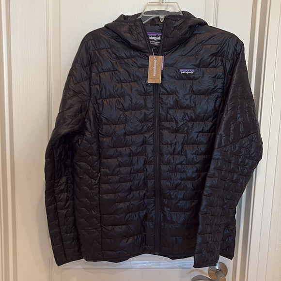 NWT Patagonia Women's Nano Puff Hoody XL Extra Large Black Puffy Hooded Jacket - Picture 7 of 13